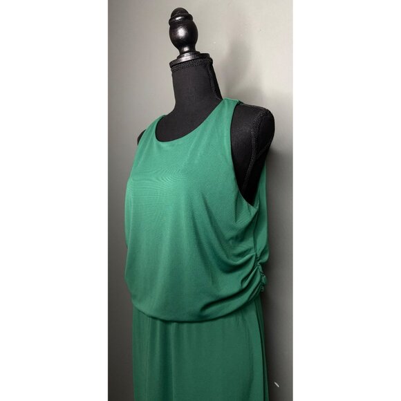 Ann Taylor Green Sleeveless Blouson Midi Dress NWT - Picture 4 of 8